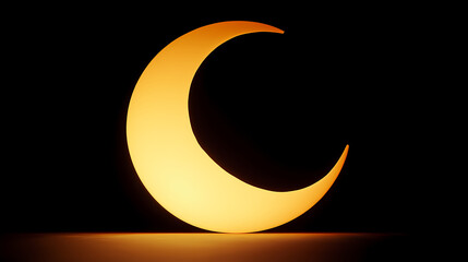 Partial solar eclipse depicted in 3d cartoon rendering. Solaris. Illustration