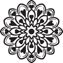 Beautiful flower art and mandala vector design