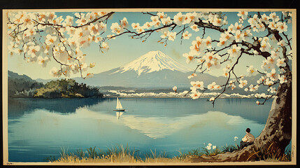 landscape with lake and trees