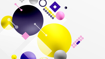 Circles and elements geometric abstract background