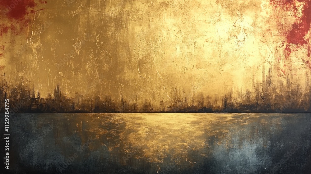 Poster Gold Texture Abstract Background with Gradient and Soft Light for Luxury Design
