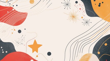 Fototapeta premium New year celebration with sparkling minimalist abstract elements
