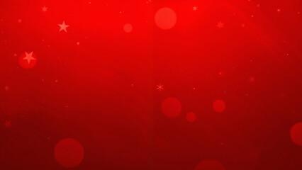 Festive Red Christmas Background with Sparkling Stars and Holiday Illustration Pattern