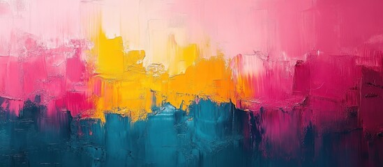 Vibrant Abstract Modern Colorful Brush Pattern Background with Geometric Shapes