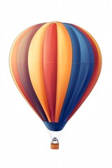 Fototapeta premium A colorful hot air balloon with a person inside