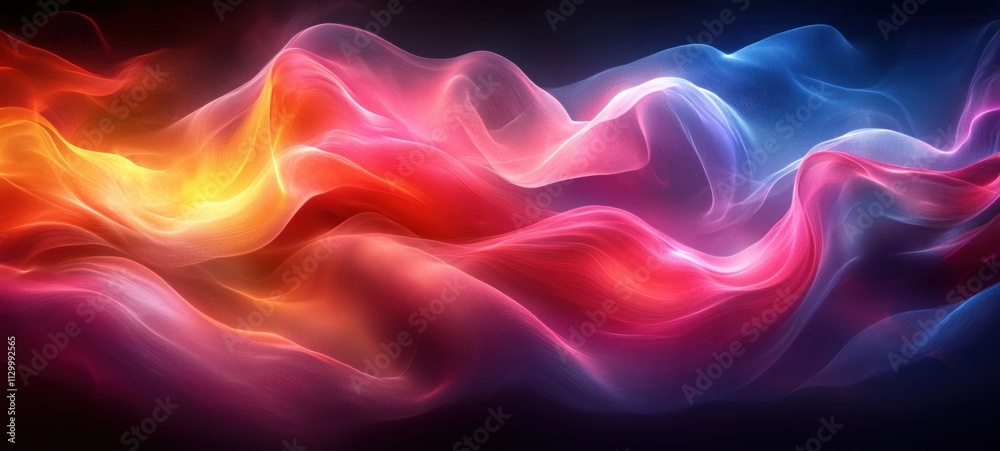 Aufkleber vibrant abstract color gradient background with smooth lighting and minimalistic design