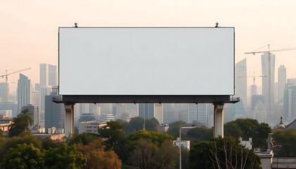 Fototapeta premium Blank Billboard Cityscape Mockup