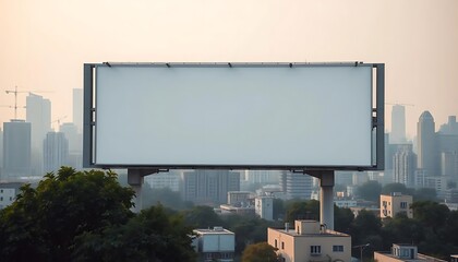 Fototapeta premium Blank Billboard Cityscape Mockup