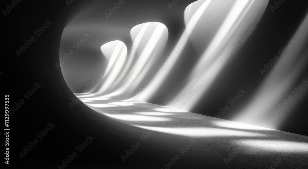Aufkleber minimalistic black and white abstract design gradient background