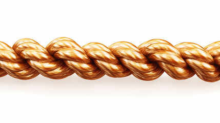 Obraz premium Rope isolated on white, transparent, 3d render. Twine. Illustration