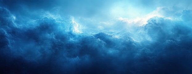 Obraz premium Blue White Gradient Background Minimalistic Texture Ethereal Lighting Soft Transition