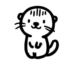 Whimsical Otters in Every Pose An Adorable Collection of Iconic Animal Characters in Various Delightful Styles