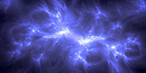 Obraz premium Cosmic Nebula Blue Energy Abstract Space Background