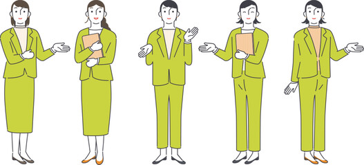 オフィスからご案内する女性