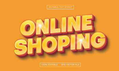 Online Shoping Text Effect, Editable Promotion Text Style