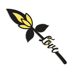 Laser Cut Love Flower Topper Valentines Day