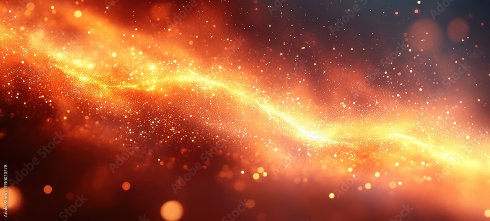 Aufkleber gradient background with orange yellow soft light effect bokeh abstract warm inviting webpage banner