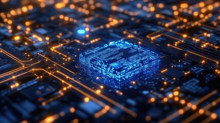 Digital Lock Visualization for Cybersecurity Protocols and Data Protection Importance in Technology