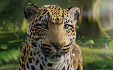 close up portrait of a leopard. close up of a leopard.