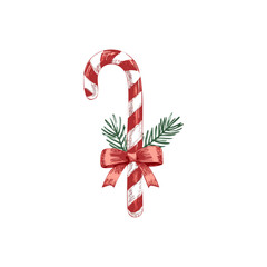 Candy Cane Sketch Christmas Celebration Decoration Winter Event Festival of X-Mas
