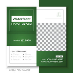 Real estate social media post or web banner design template