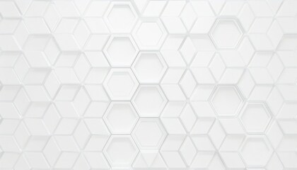 A textured white background featuring a pattern of interlocking hexagons, creating a modern and minimalist design.
