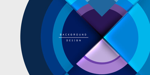 Obraz premium Target circle geometric abstract shapes. Vector Illustration For Wallpaper, Banner, Background, Card, Book Illustration, landing page