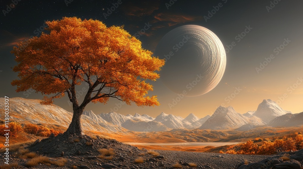 Poster Exploration of an alien landscape through a tear in the fabric of reality otherworldly environment high fidelity visuals surreal viewpoint cosmic concept