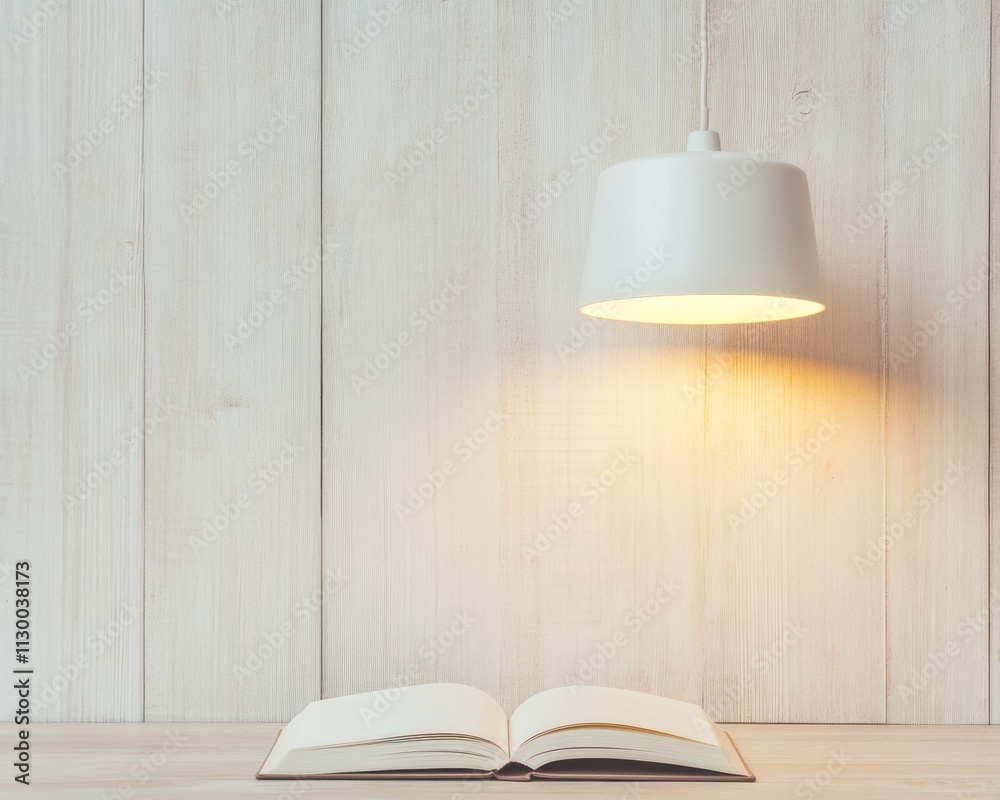 Poster Minimalist Reading Nook with Soft Lighting and Surreal Textures