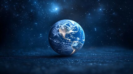Obraz premium Background of the Earth at night stars and city light