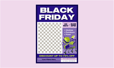 Fototapeta premium Black Friday Sale Flyer