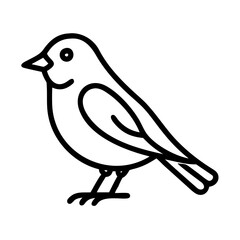 sparrow icon, spring line art, Spring icon - simple black line art icon of sparrow, symbolizing spring celebrations  spring vector art 