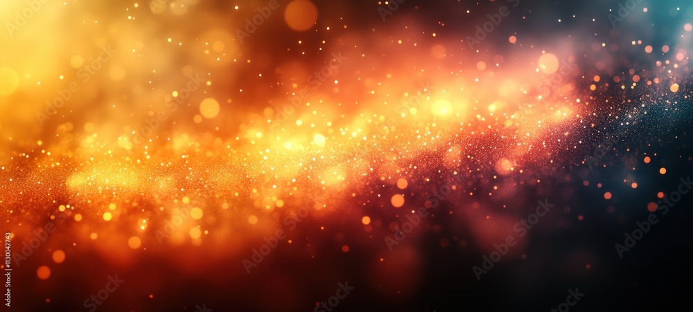 Aufkleber dreamy abstract gradient background with soft yellows and oranges glowing light bokeh for webpage he