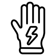 Obraz premium Protective gloves Line Icon