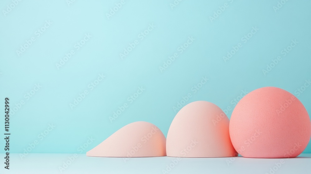 Aufkleber minimalist abstract geometry in soft pastel hues financial concepts and simplicity