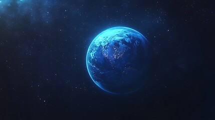 Obraz premium Background of the Earth at night stars and city light