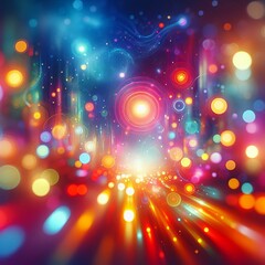 Obraz premium Vibrant Blur A colorful unfocused abstract with a mix of colors