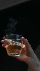 Holding a Warm Beverage in My Hand with Steam Gently Rising Embracing Cozy Vibes