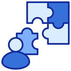 Fototapeta premium Contribution Blue Color Icon