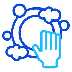 Washing dishes Duoline Icon