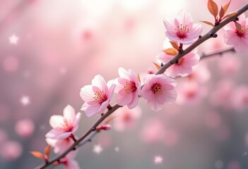 Obraz premium Soft focus Beautiful pink cherry blossom, Sakura flower at full bloom in Japan 