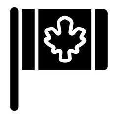 Obraz premium Canadian flag Solid Icon