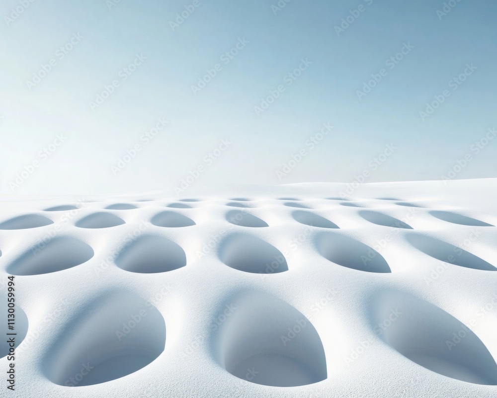 Poster abstract snowy landscape with geometric patterns for minimalist winter designs