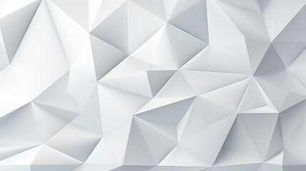 Abstract minimalist geometric triangle lowpoly mosaic pattern. White triangular abstract background.