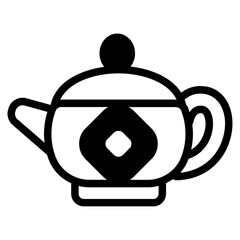 Obraz premium Tea kettle Glyph Icon
