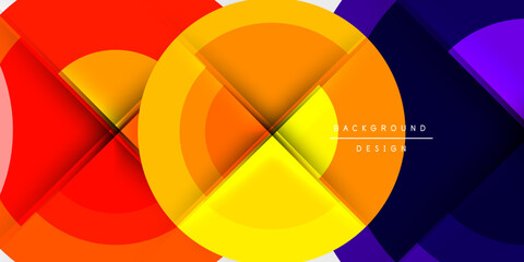 Obraz premium Target circle geometric abstract shapes. Vector Illustration For Wallpaper, Banner, Background, Card, Book Illustration, landing page