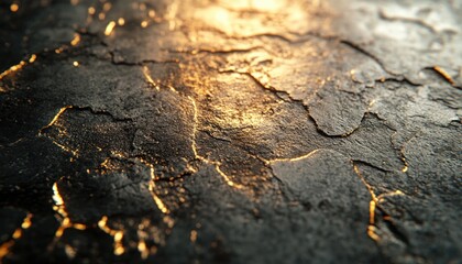 Obraz premium Scratched Metallic Surface with Chiaroscuro Lighting for Retro Film Overlay Effect