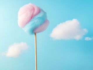 Celebrate National Cotton Candy Day Swirls of Nostalgic Delight on a Sunny Fairground Backdrop