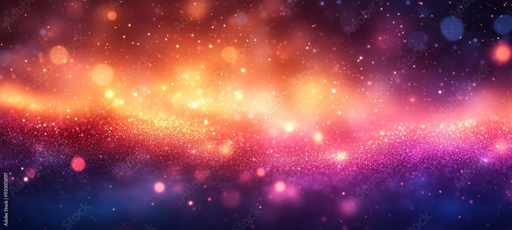 Aufkleber abstract blurred background with warm orange and purple tones soft bokeh effect tranquil atmosphere