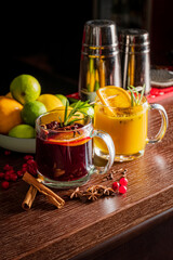 winter drinks on the table